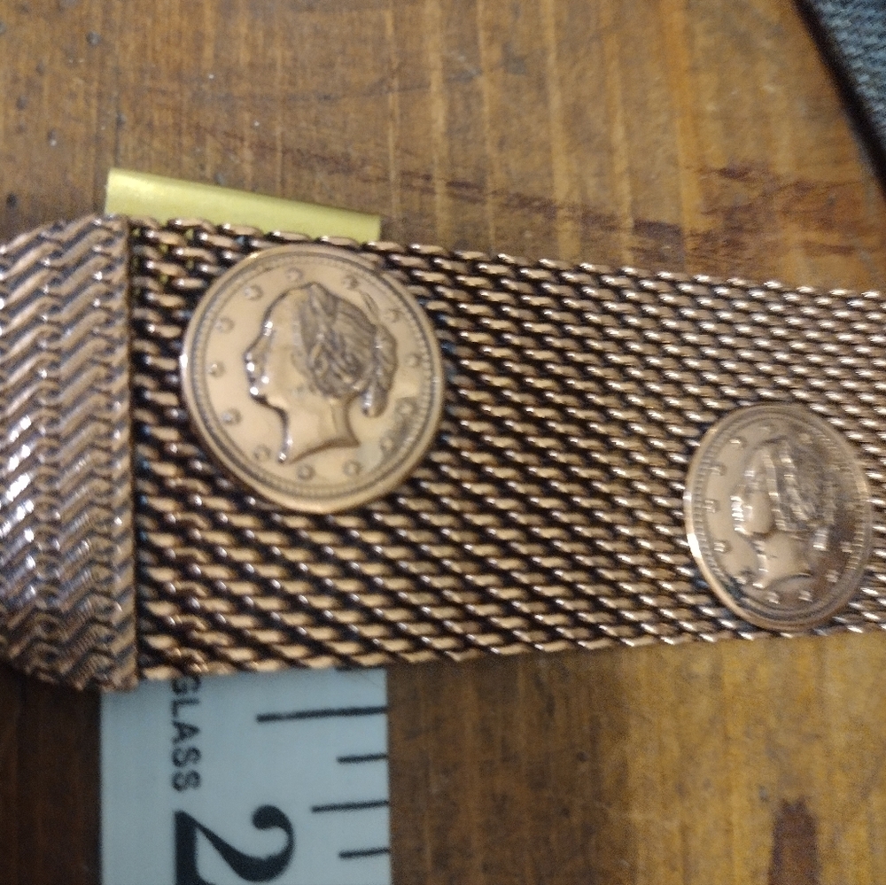 8" Copper Coin Bracelet